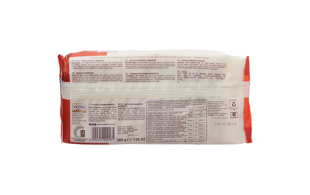 Vicenzi Vicenzovo Italian Ladyfinger    Pack  200 grams